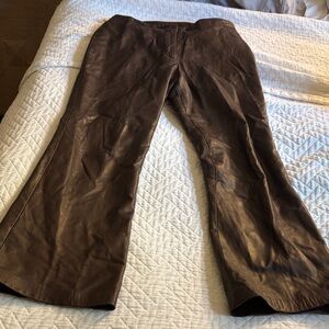 Danier Brown Leather Pants